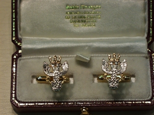 Mercian Regiment bicolour cufflinks - Click Image to Close